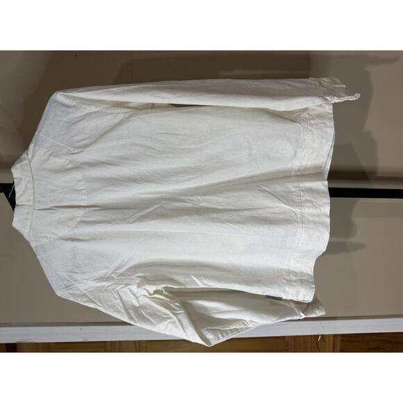 Columbia Women's Casual Shirt Medium White Linen Cotton Blend - Picture 6 of 6